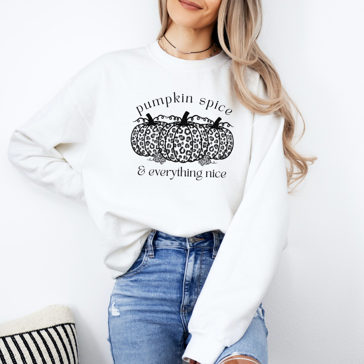 Cozy Fall Sweatshirt | Leopard Pumpkin Sweater | Aesthetic Pumpkin Spice | Cute Autumn Vibes | Halloween Sweater