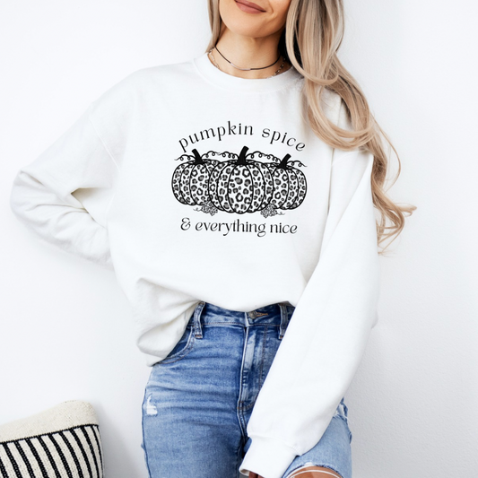 Cozy Fall Sweatshirt | Leopard Pumpkin Sweater | Aesthetic Pumpkin Spice | Cute Autumn Vibes | Halloween Sweater