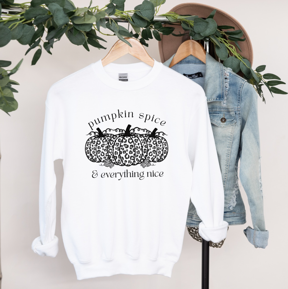 Cozy Fall Sweatshirt | Leopard Pumpkin Sweater | Aesthetic Pumpkin Spice | Cute Autumn Vibes | Halloween Sweater